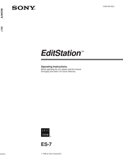 Sony EditStation ES-7 Operating Instructions Manual