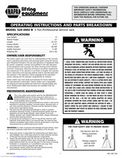 Napa 520-3002 B Operating Instructions Manual