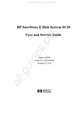 HP SuperStore E SC10 User's And Service Manual