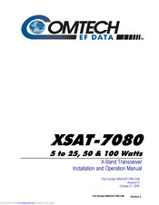 Comtech EF Data XSAT-7080 Series Installation And Operation Manual