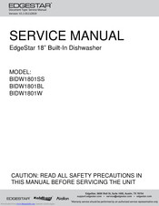 EdgeStar BIDW1801BL Service Manual