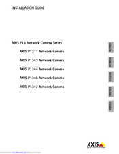 Axis P13 Series Installation Manual
