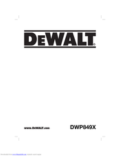 DeWalt DWP849X Original Instructions Manual