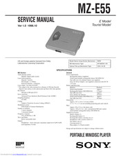 Sony MD Walkman MZ-E55 Service Manual