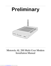 Motorola AL 200 Installation Manual