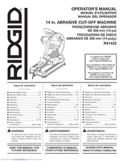 RIDGID R41422 Operator's Manual