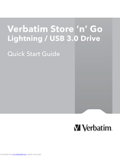 Verbatim Store 'n' Go Quick Start Manual