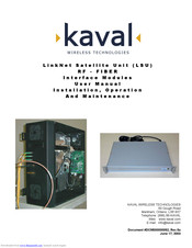 Kaval SatelLink RF - Fiber User Manual
