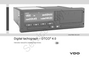 VDO DTCO 1381 Instruction Manual
