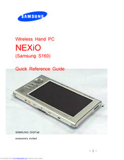 samsung NEXiO S160 Quick Reference Manual