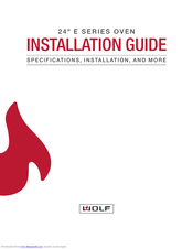 Wolf 24 inch E Series Installation Manual