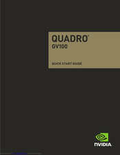 Nvidia Quadro GV100 NVLink Bridge Quick Start Manual