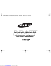 Samsung SM-B780A Health And Safety And Warranty Manual