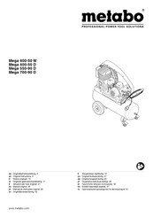 Metabo Mega 700-90 D Original Instructions Manual