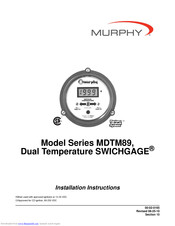 Murphy SWICHGAGE MDTM89-D Installation Instructions Manual