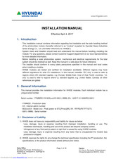 Hyundai HIS-S315RG Installation Manual