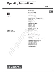 Ariston F 99 C.1 AUS Operating Instructions Manual
