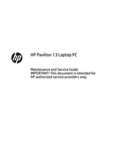 HP Pavilion 13 Maintenance And Service Manual