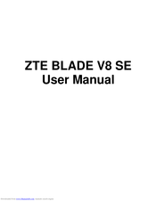 ZTE BLADE V8 SE User Manual