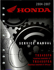 Honda TRX400FA 2007 Service Manual