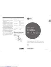 LG DM8360 Simple Manual