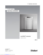 Vaillant ecoCRAFT exclusive Operating Instructions Manual