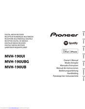 Pioneer MVH-190UI Owner's Manual