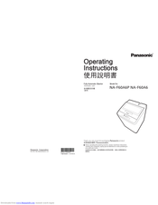 Panasonic NA-F60A6P Operating Instructions Manual