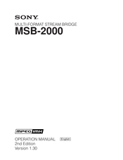 Sony MSB-2000 Operation Manual