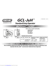 Genie GCL-J&H 1HP Installation Manual