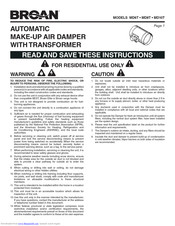 Broan MD6T Instructions