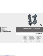 Bosch GSR 18V-60 FC Professional Original Instructions Manual