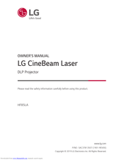 LG HF85LA Owner's Manual