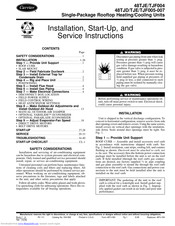 Carrier 48TJD Series Installation, Start-Up And Service Instructions Manual