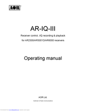 AOR AR-IQ-III Operating Manual