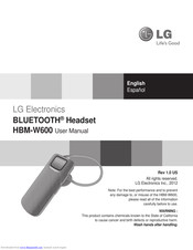 LG HBM-W600 User Manual