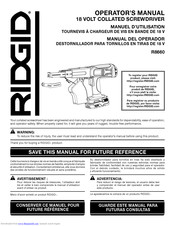 RIDGID R8660 Operator's Manual