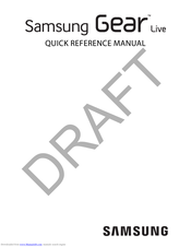 Samsung GEAR LIVE Quick Reference Manual