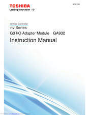 Toshiba G3 Plus Pack Instruction Manual