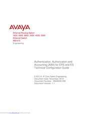 Avaya ERS 1600 Technical Configuration Manual