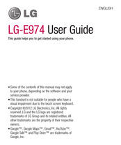 LG LG-E974 User Manual