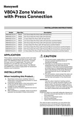Honeywell V8043E1411/U Installation Instructions Manual