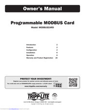 Tripp-Lite MODBUSCARD Owner's Manual