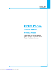 LG F7250 User Manual