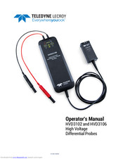 Teledyne HVD3106 Operator's Manual