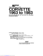 Chevrolet Corvette 1968 Repair & Tune-Up Manual