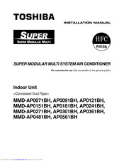toshiba MMD- AP0091BH Installation Manual