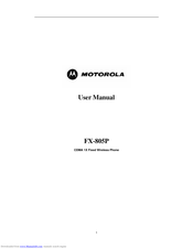 Motorola FX-805P User Manual