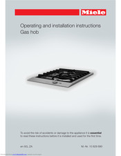 Miele ProLine CS 1013-1 Operating And Installation Instructions