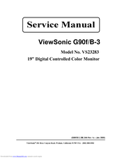 ViewSonic G90f/B-3 Service Manual